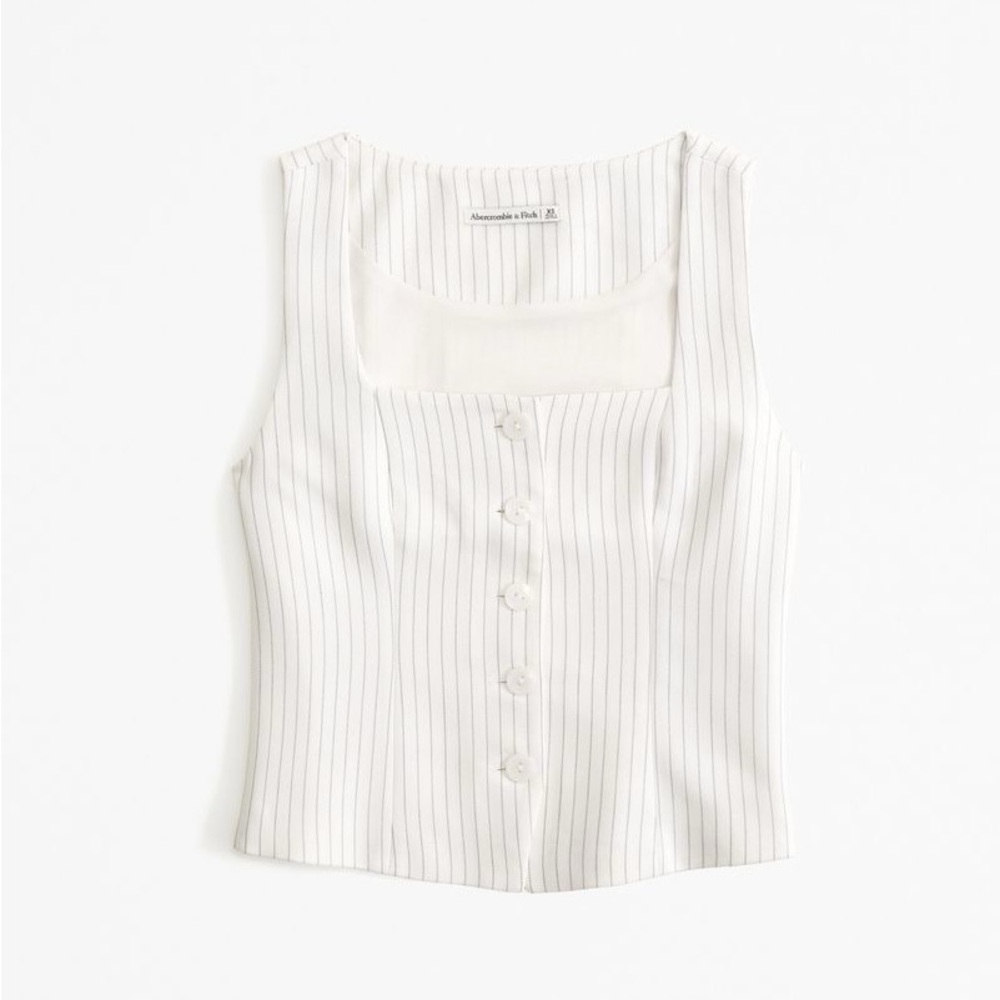 A&F Mara Tailored Vest Squareneck Top